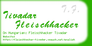 tivadar fleischhacker business card